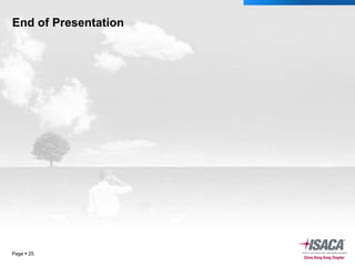 End of Presentation Page     