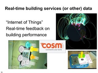 Real-time building services (or other) data


     “Internet of Things”
     Real-time feedback on
     building performan...