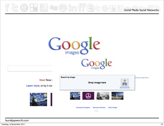 Social Media Social Networks




    laurelpapworth.com
Tuesday, 8 November 2011                                  10
 