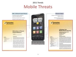 2011 Trends

Mobile Threats




        19
 