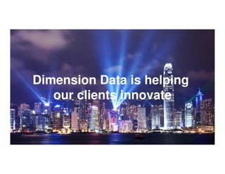 Dimension Data is helping 
our clients innovate 
 