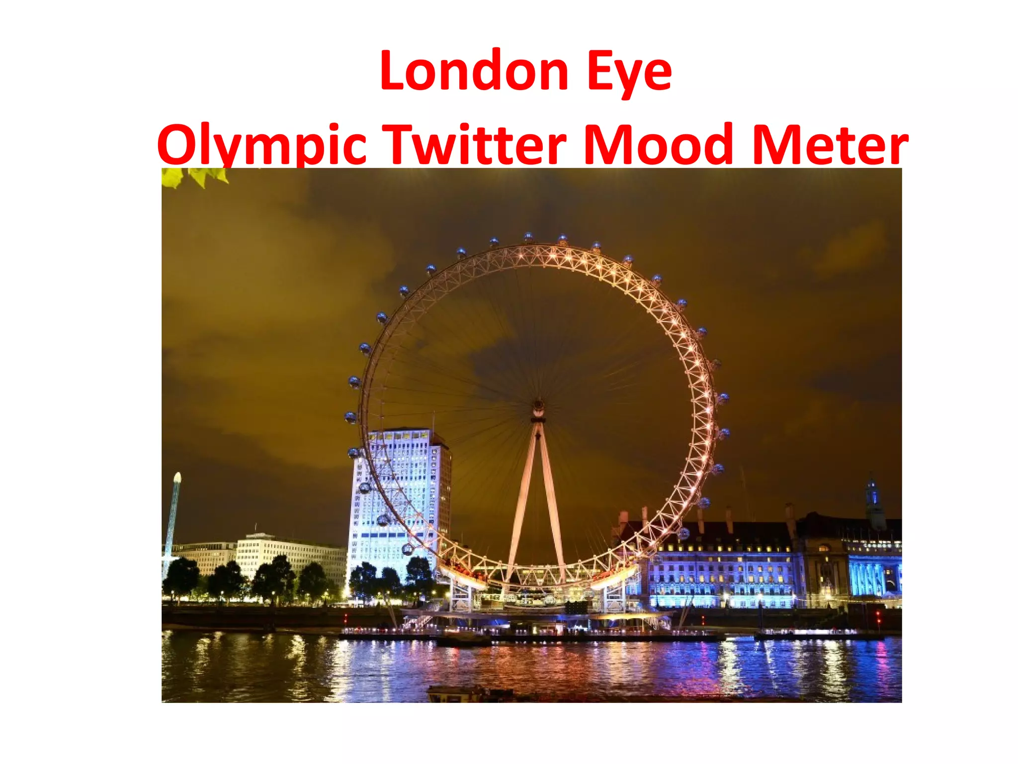 London Eye
Olympic Twitter Mood Meter
 