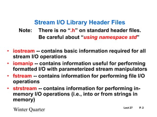 C++ io manipulation | PPTX