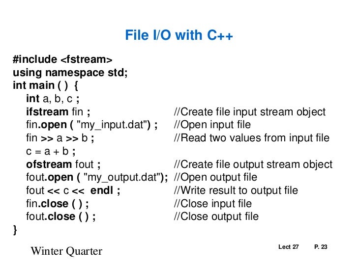 C++ io manipulation