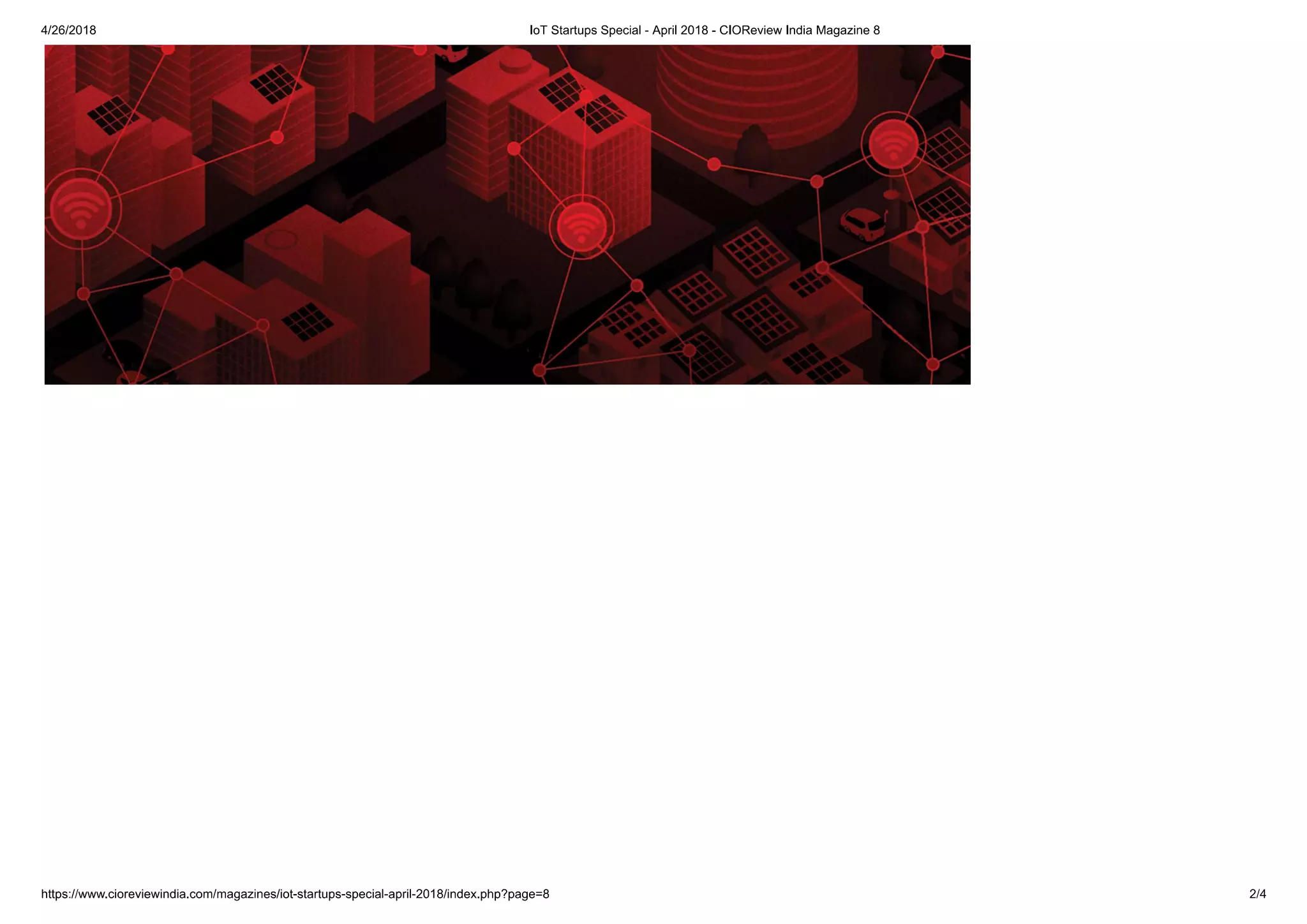 CIO Review - Dinesh Chandrasekar Article on IoT