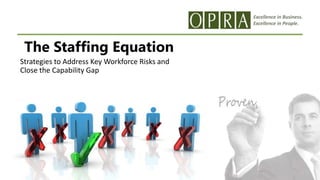 Excellence in Business.
Excellence in People.
The Staffing Equation
Strategies to Address Key Workforce Risks and
Close th...
