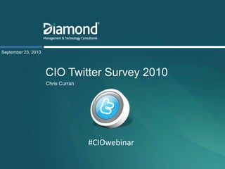 CIO Twitter Use Survey Sept 23 2010