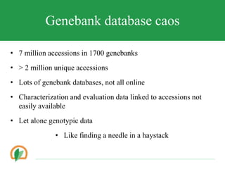 Conserving crop diversity forever