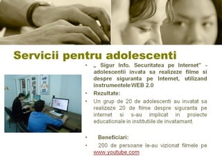 Servicii pentru adolescenti 