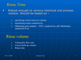 Repeat Rinse Process Clean In Place - Cycle Development | PPT