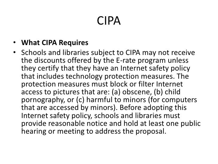 CIPA Children's Protection Act
