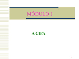 MÓDULO I


 A CIPA




           7
 