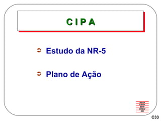C I P A Estudo da NR-5 Plano de Ação C33 