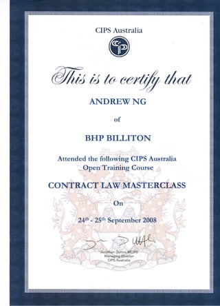 Cipa 2009 Contract Master Class