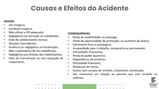 Causas e Efeitos do Acidente
 