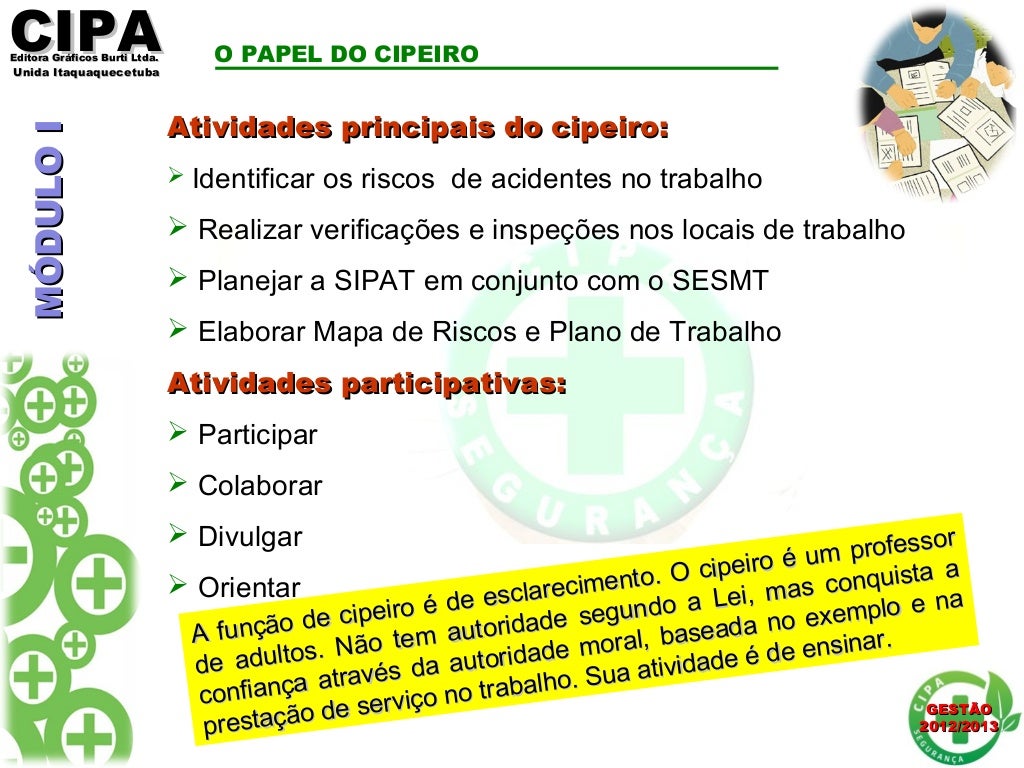Referente à Coordenação Da Cipa é Correto Afirmar Que