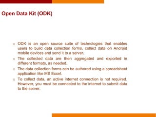 Odk Software Android mobile data capture, CIP Africa with ODK software tool | PPTX