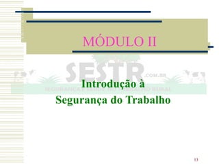 13
MÓDULO II
Introdução à
Segurança do Trabalho
 