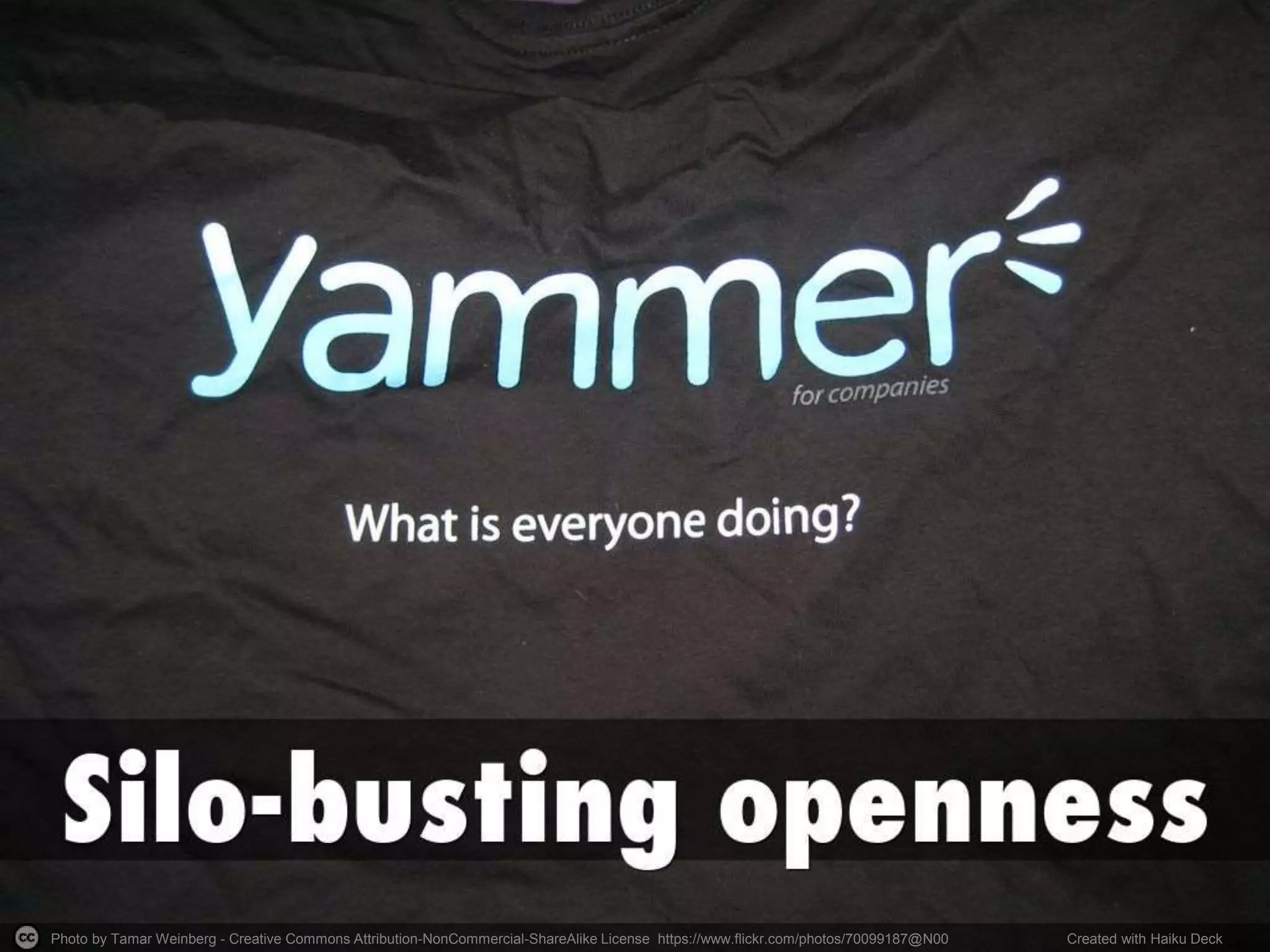 Photo by Tamar Weinberg - Creative Commons Attribution-NonCommercial-ShareAlike License https://www.flickr.com/photos/70099187@N00 Created with Haiku Deck
 