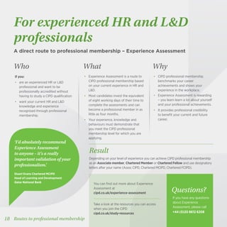 CIPD routes to professional membership brochure | PDF