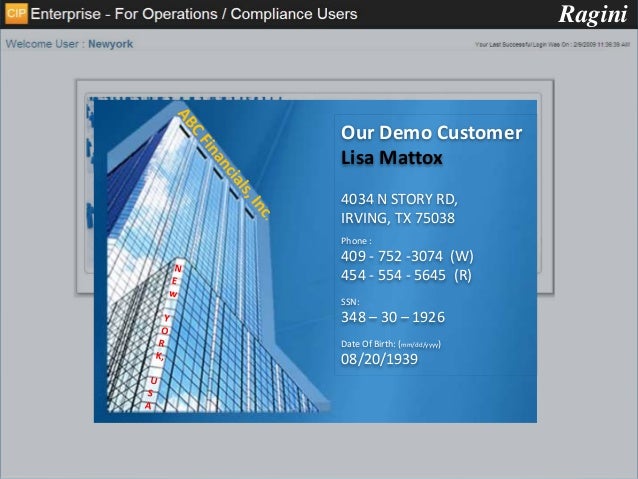 Customer Identification Program(CIP) Enterprise