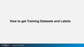 7Proprietary and Confidential
How to get Training Datasets and Labels
 