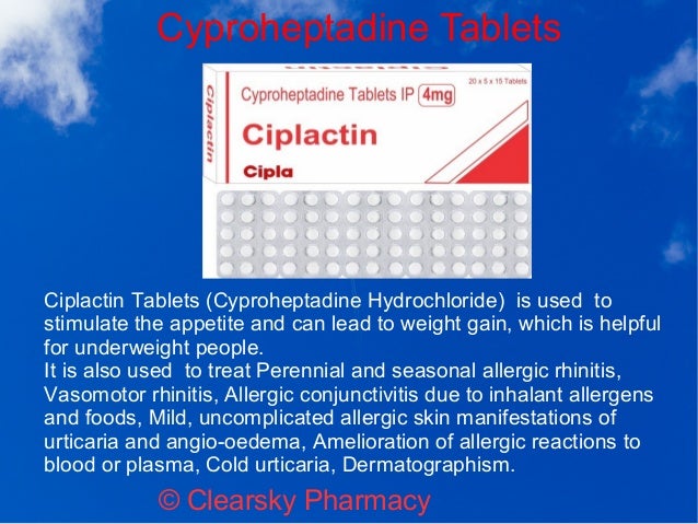 Ciplactin Cyproheptadine Hydrochloride Tablets Ciplactin Cyproheptadine Hydrochloride Tablets