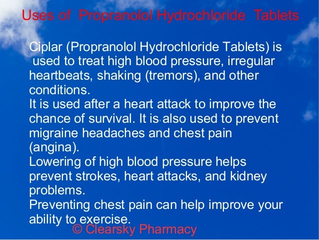Propranolol 10mg cmi