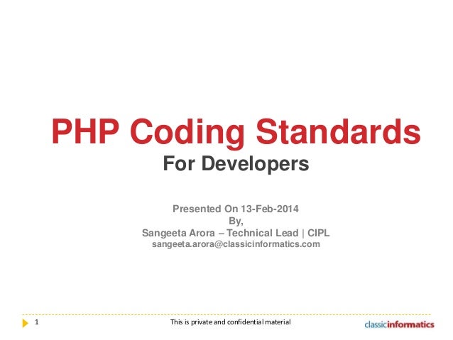 php coding standards php coding