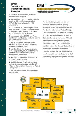 Certified International Project Manager , AAPM Certification by Syseneg