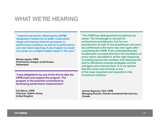 [CIPM][CFA] cipm-webinar.pdf | Business Accounting & Finance | Business