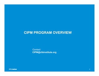[CIPM][CFA] cipm-webinar.pdf | Business Accounting & Finance | Business