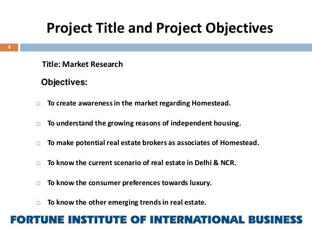 objective of summer internship