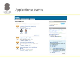 Applications: events 