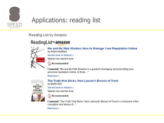 Applications: reading list 