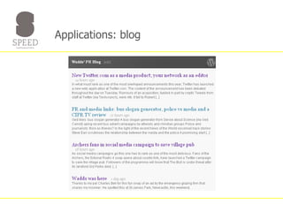 Applications: blog 