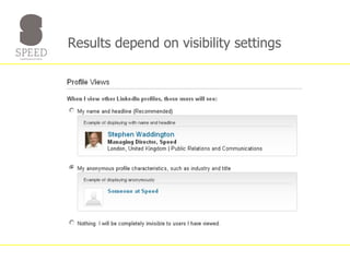 Results depend on visibility settings 