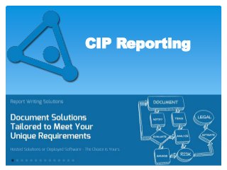 CIP Reporting

Document Solutions Tailored to
Meet Your Unique Requirements

 