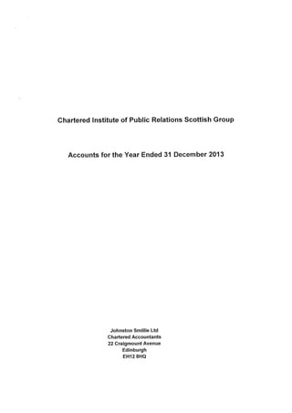 CIPR Scotland Accounts 2013