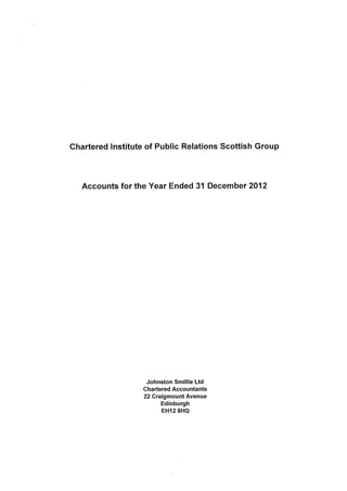 CIPR SCotland Signed Financial Accounts 2012