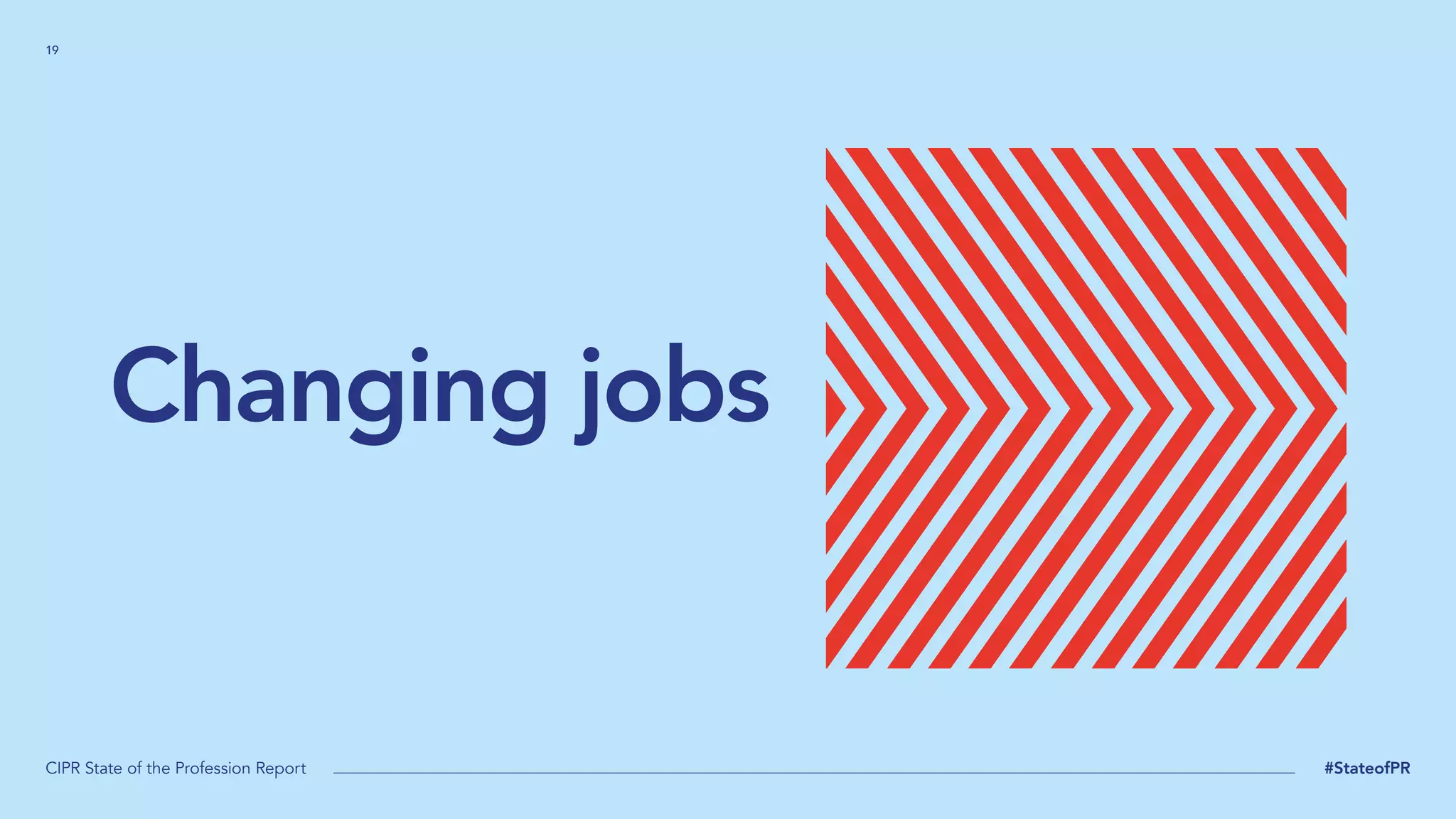 19
CIPR State of the Profession Report #StateofPR
Changing jobs
 