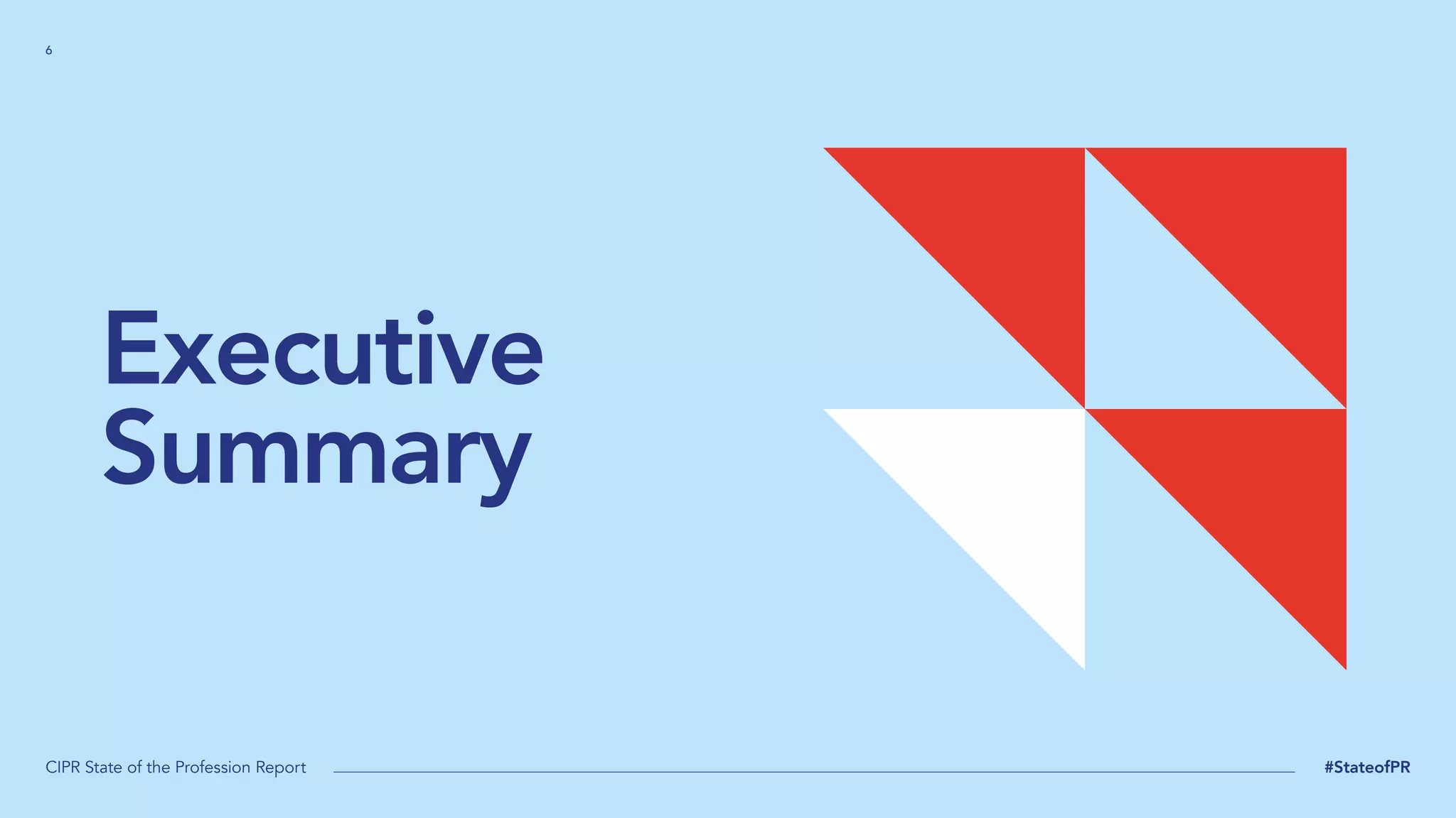 6
CIPR State of the Profession Report #StateofPR
Executive
Summary
 