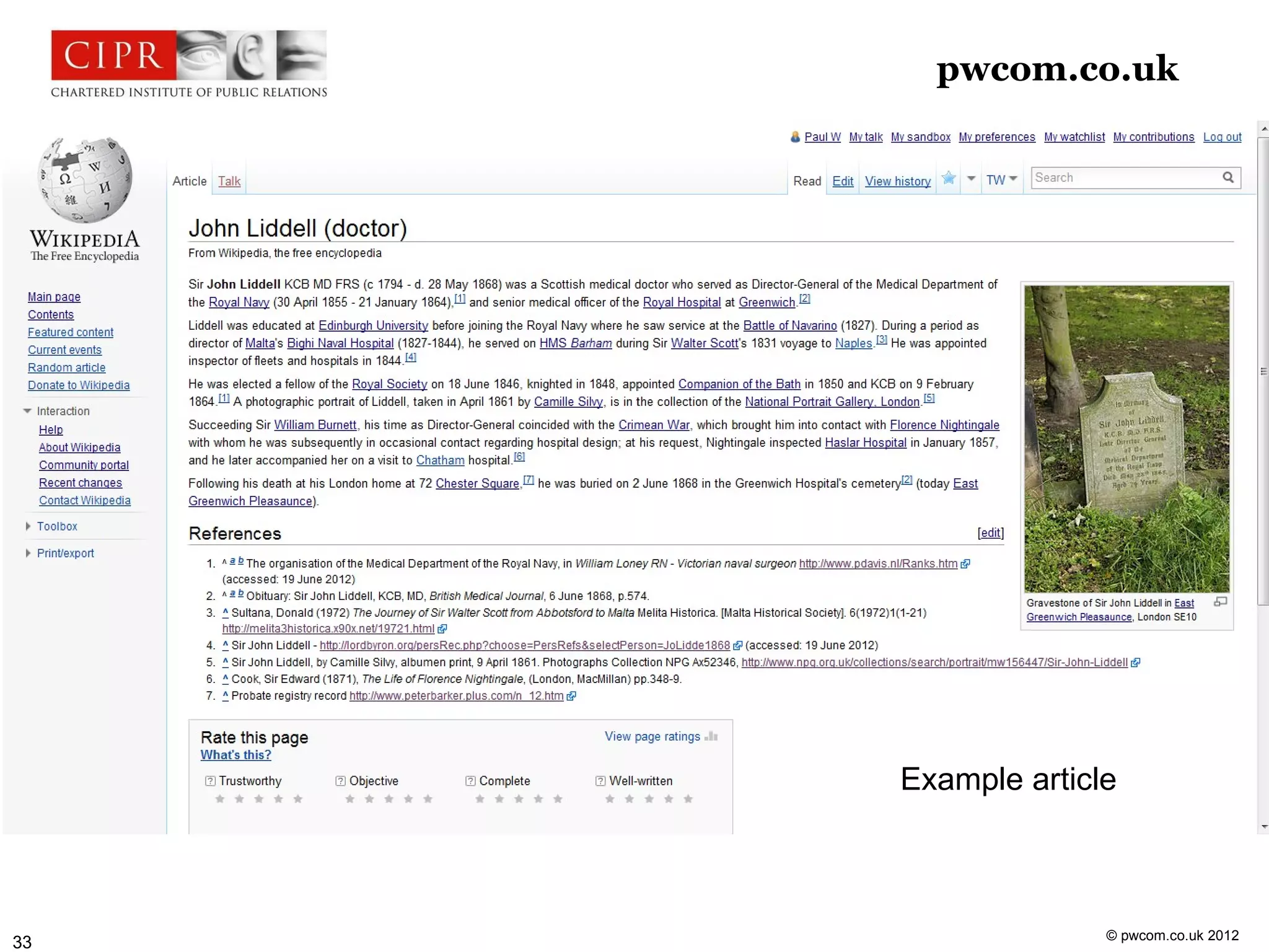 pwcom.co.uk




     Example article



                   © pwcom.co.uk 2012
33
 