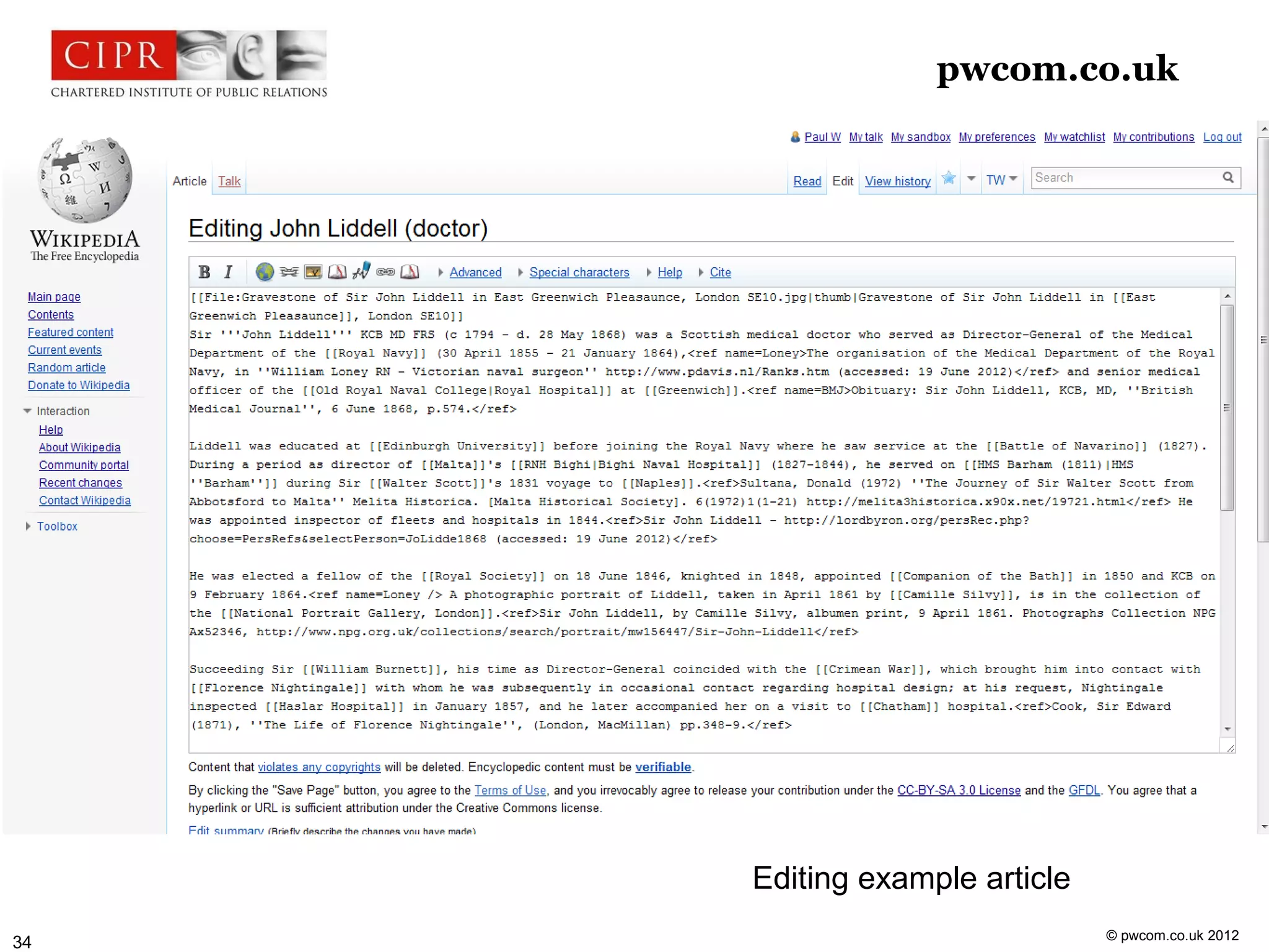 pwcom.co.uk




     Editing example article
                               © pwcom.co.uk 2012
34
 