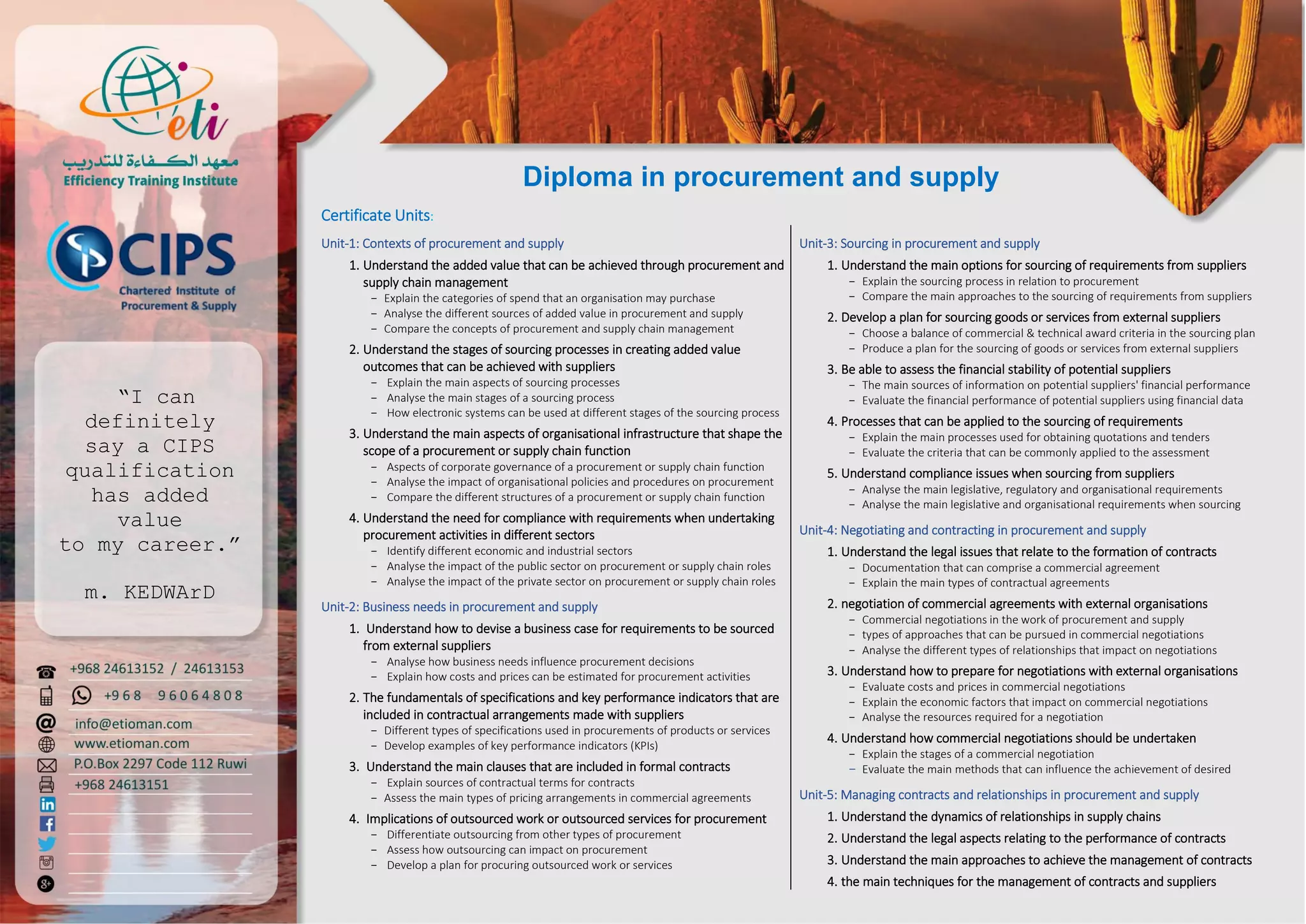 Cips Qualifications | PDF | Logistics | Business