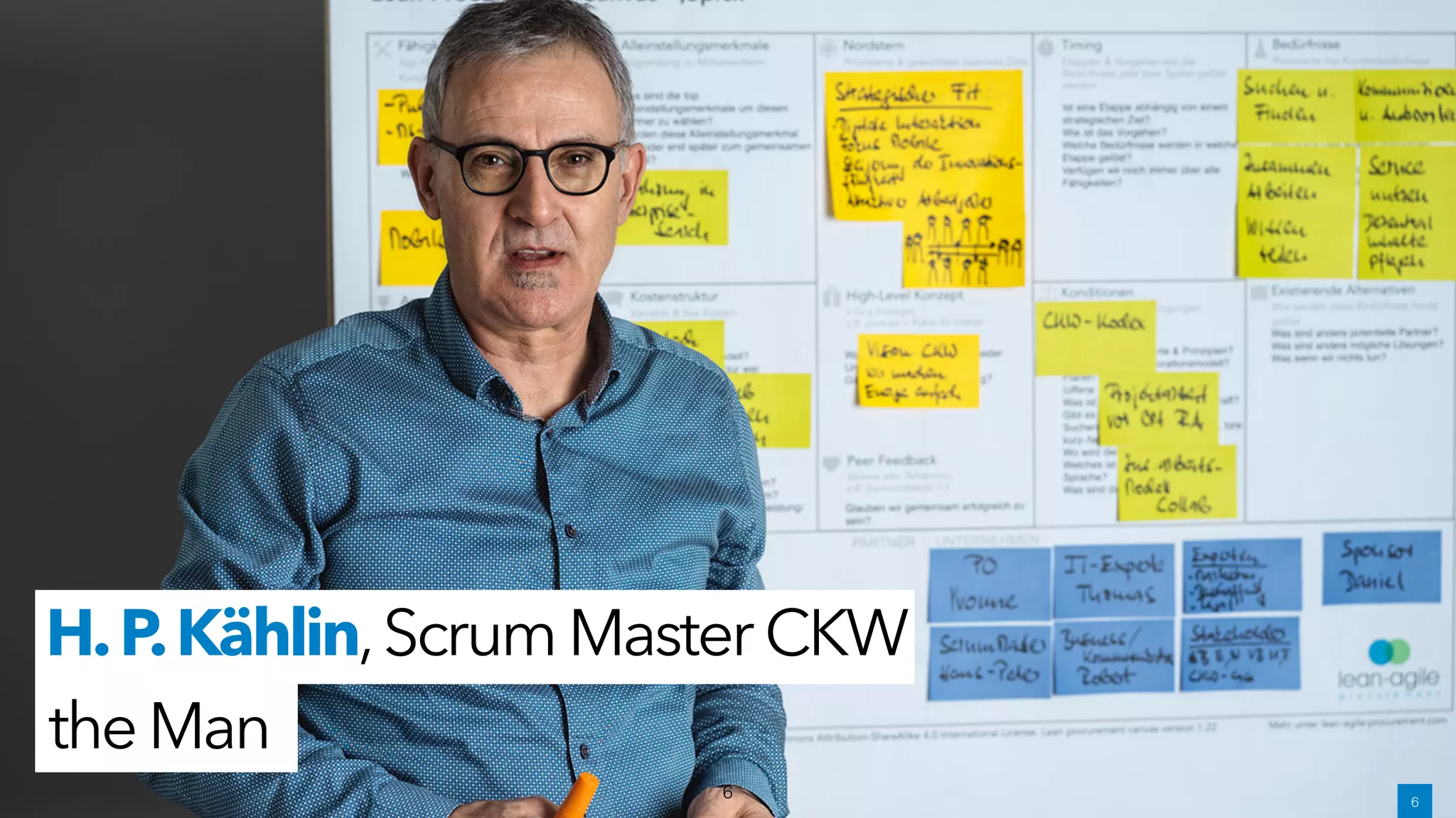 6 !6
H.P.Kählin,Scrum Master CKW
theMan
 