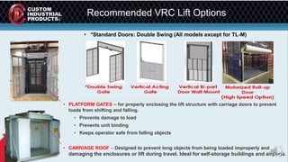 VRC (Vertical Reciprocating Conveyor) Lift - Dealer Training 2020 | PPT