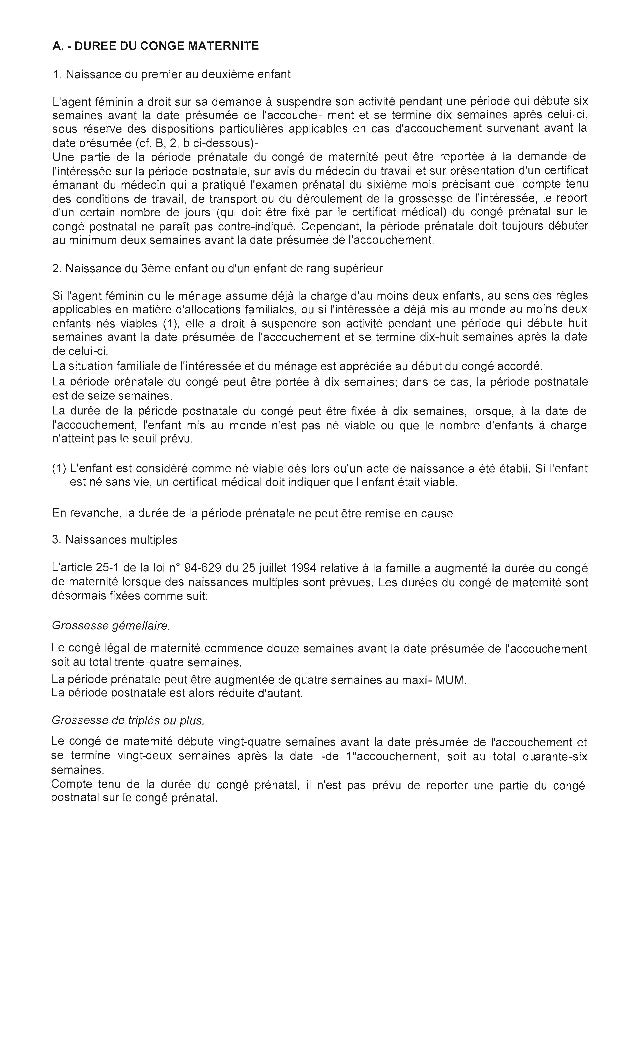 Circulaire Du 29 Fevrier 1996 Relative Au Conge Enfant Malade Dans La