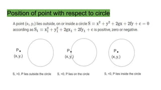 Position of point with respect to circle
 