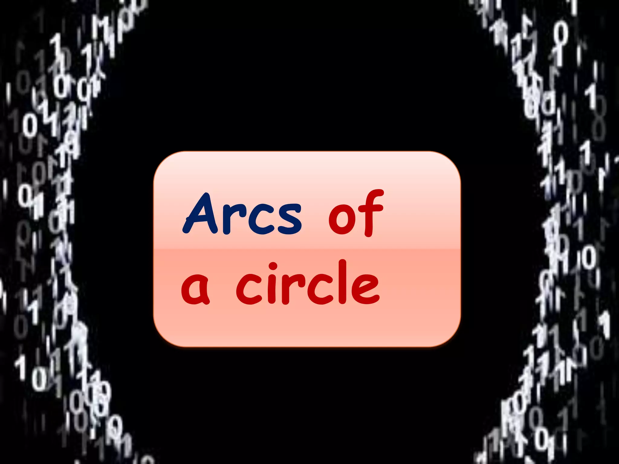 Arcs of 
a circle 
 